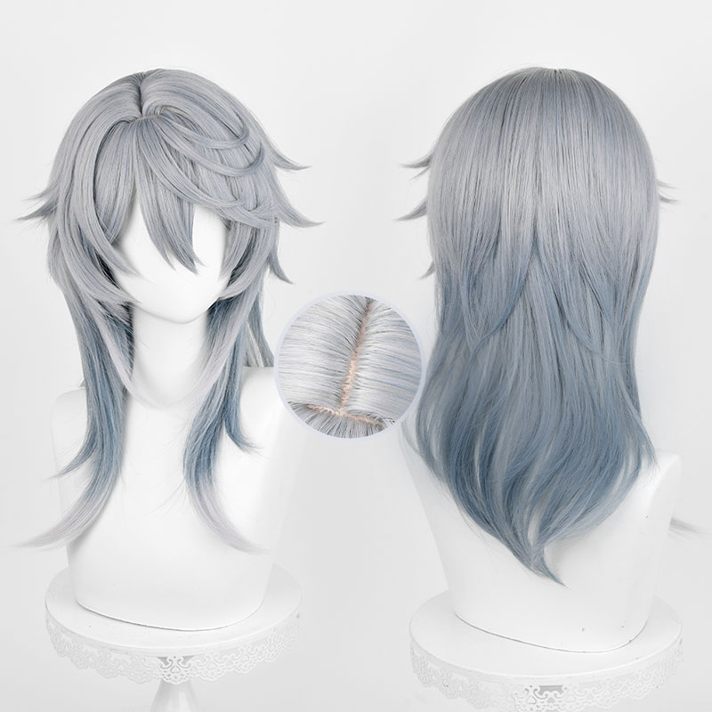 Anime Cosplay Blue Hair - HSR minggu Wig Cosplay 52cm Wig
