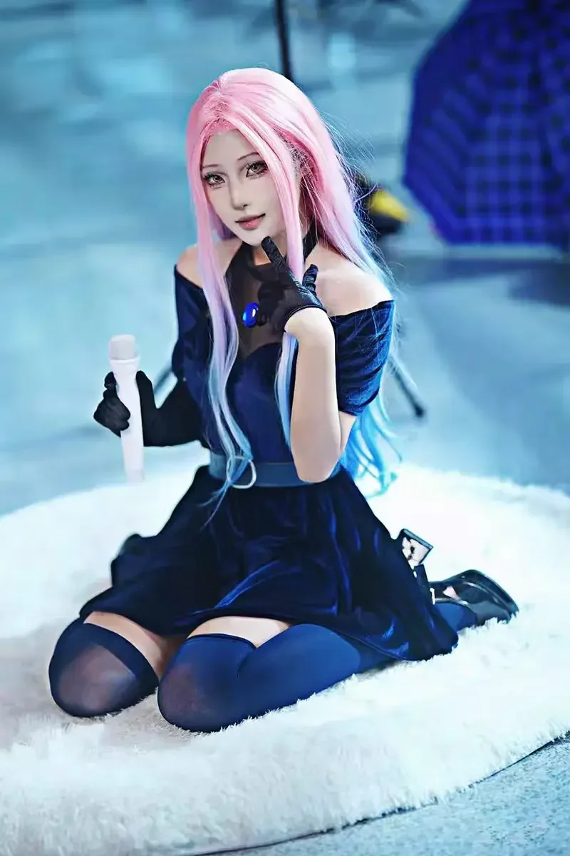 Kostum Cosplay Mizi Anime Alie - Anime Cosplay Blue Hair ulasan dan harga