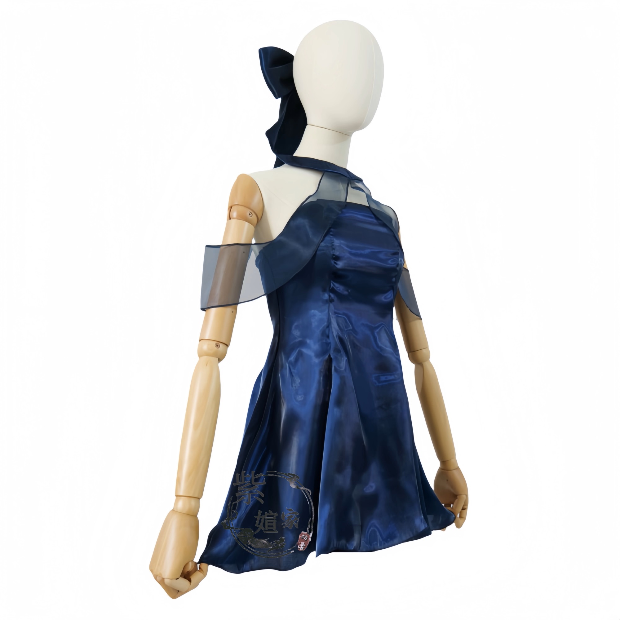 Gaun Biru Tua Chunxiang Arsip  - Anime Cosplay Blue Hair ulasan dan harga