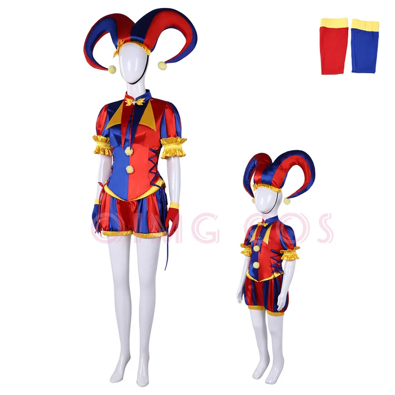 Kostum Cosplay Pomni dari The  - Anime Cosplay Jumpsuit ulasan dan harga
